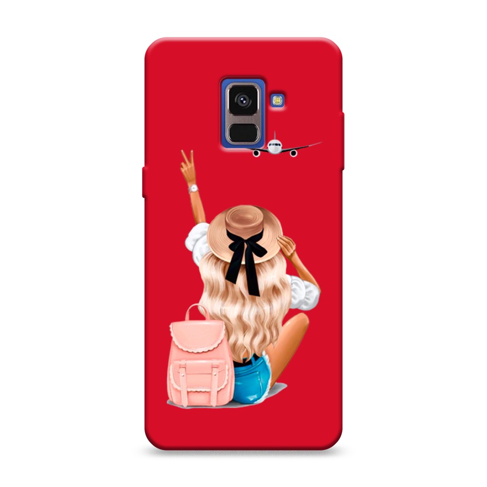 

Чехол Awog на Samsung Galaxy A8 2018 "Автостопом самолетом", Разноцветный, 25453-1