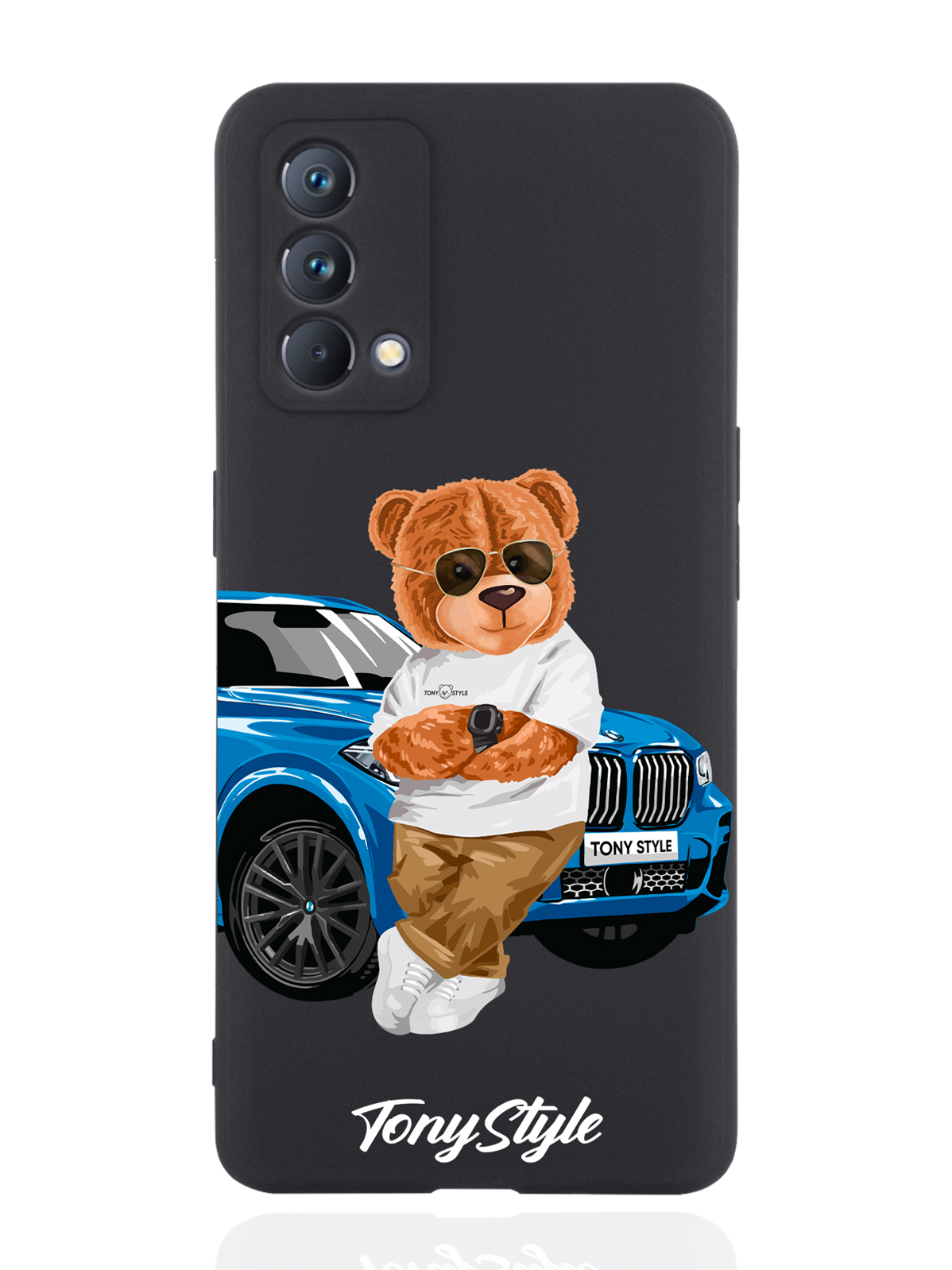 

Чехол Tony Style для realme GT Master Edition Tony Style с машиной черный, Голубой;коричневый;белый