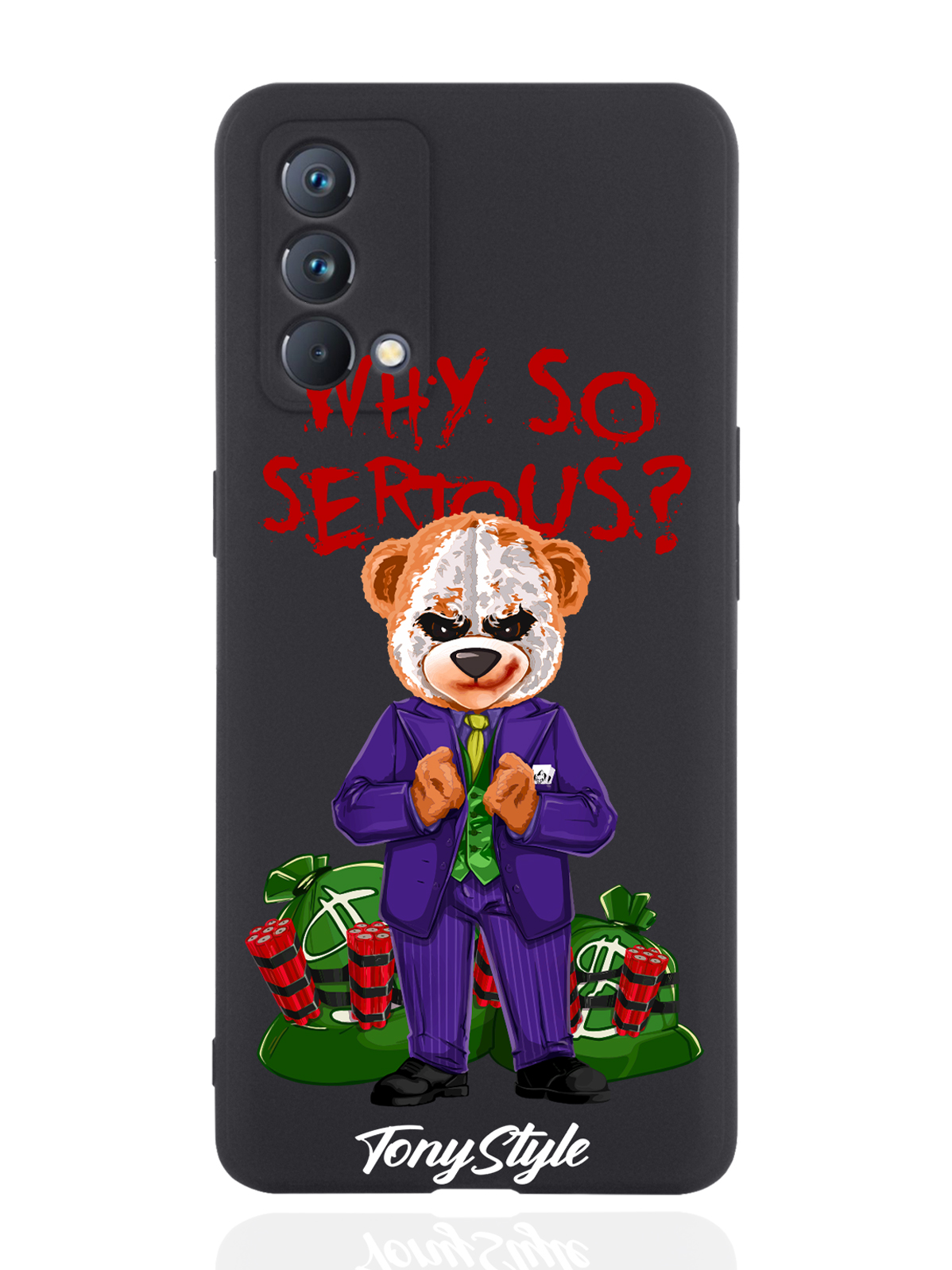 

Чехол Tony Style для realme GT Master Edition Tony Style Why so serious черный, Разноцветный