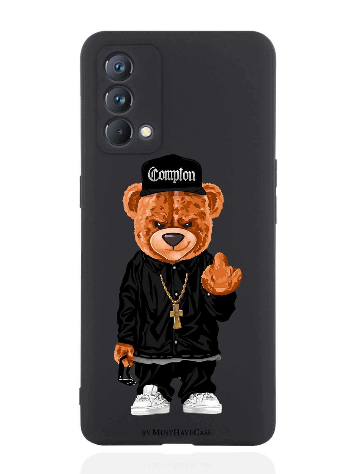 фото Чехол musthavecase для realme gt master edition мишка compton черный