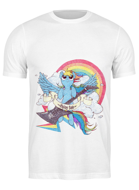 

Футболка мужская Printio Rainbow dash белая M, Белый, Rainbow dash