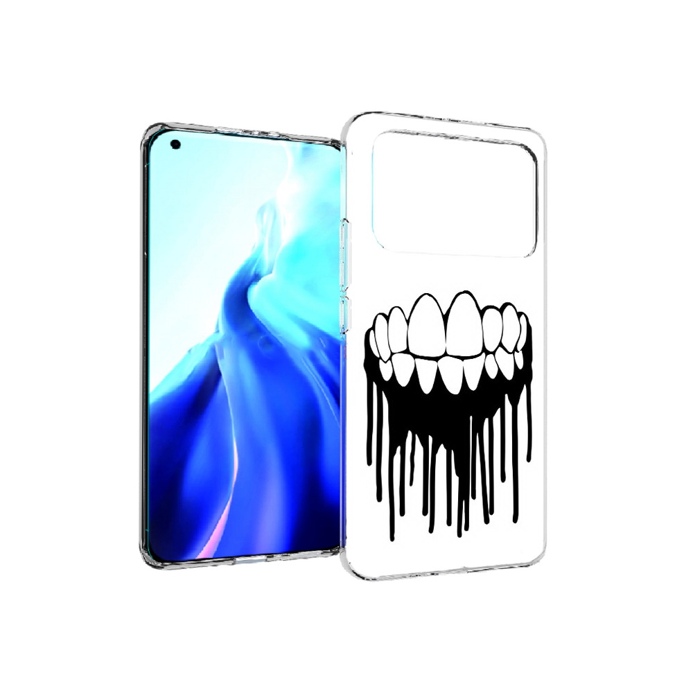 

Чехол MyPads Tocco для Xiaomi Mi 11 Ultra зубы (PT160500.261.372), Прозрачный, Tocco