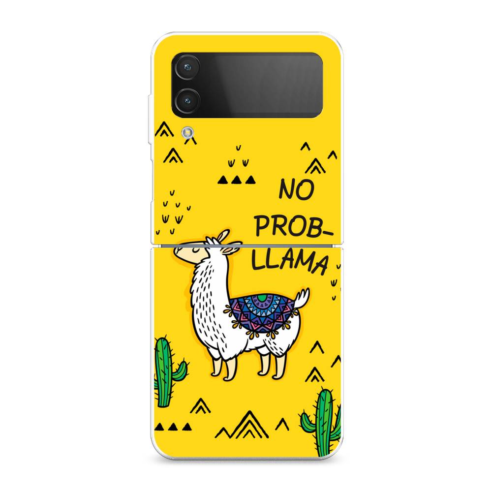 фото Силиконовый чехол "no probllama" на samsung galaxy z flip 4 awog