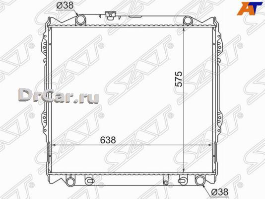 фото Sat радиатор toyota land cruiser prado/surf/4-runner diesel 95-02
