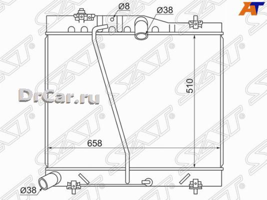 фото Sat радиатор toyota hiace/regius ace 1tr-fe/2tr-fe 04-