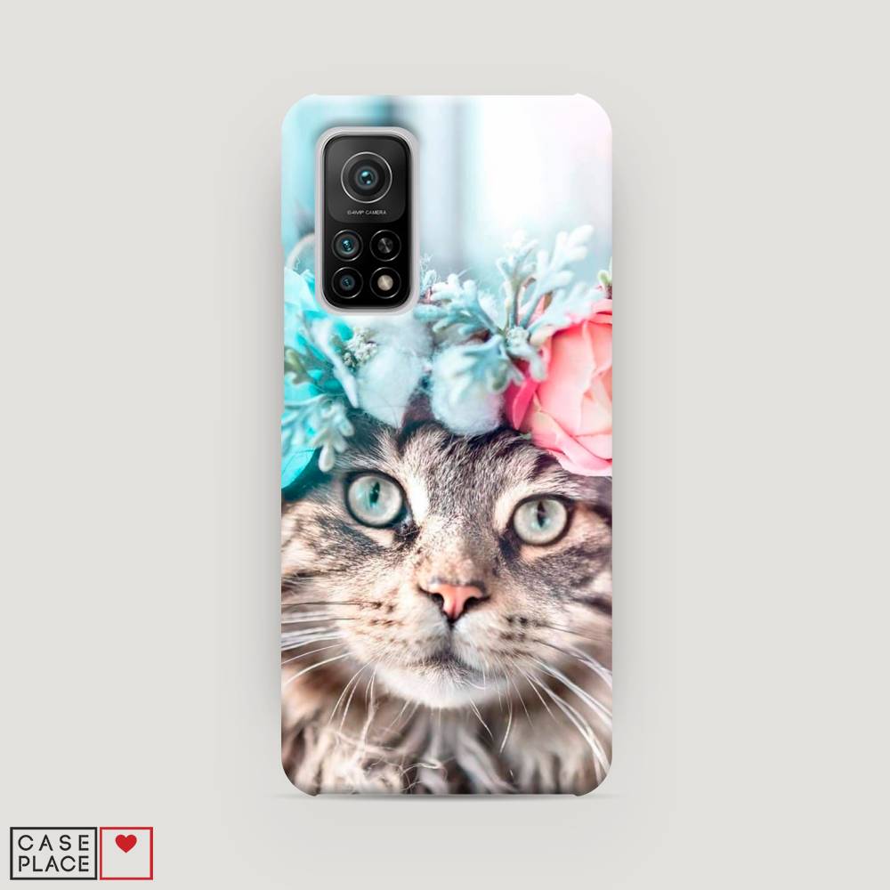 

Пластиковый чехол "Кот в венке" на Xiaomi Mi 10T, 39320-1