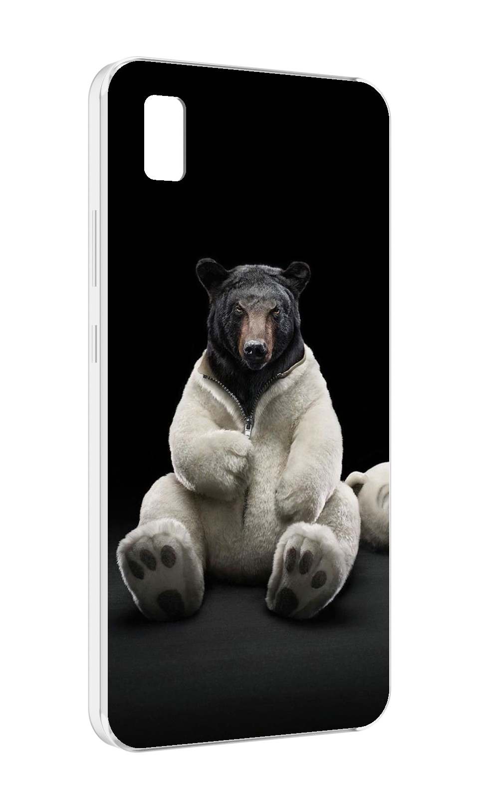 

Чехол MyPads Медведь-бурый-белый для ZTE BLADE L210, Прозрачный, Tocco