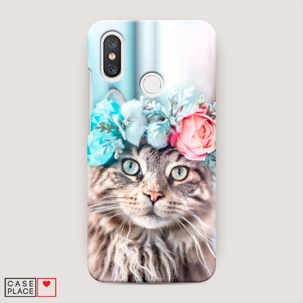 

Пластиковый чехол "Кот в венке" на Xiaomi Mi 8, 33520-1