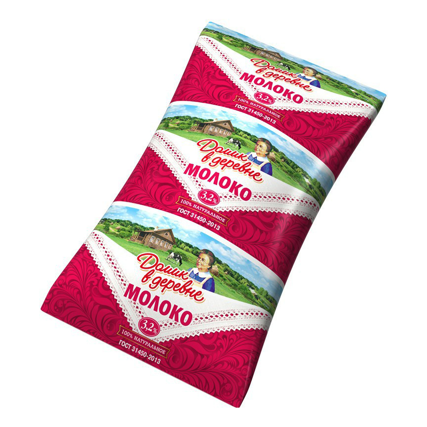 

Молоко 3,2% ультрапастеризованное 900 мл Домик в деревне