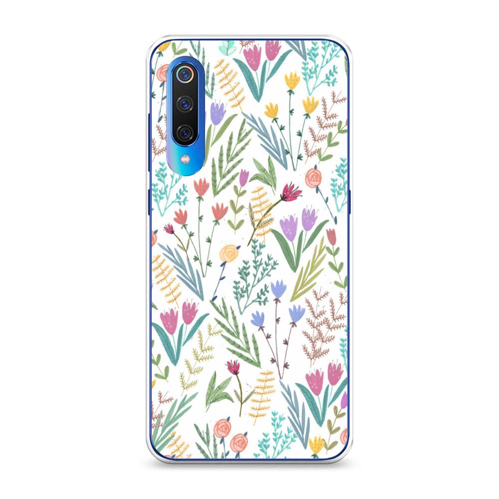 

Чехол Awog на Xiaomi Mi 9 "Полевые цветы рисунок", Разноцветный, 34850-8