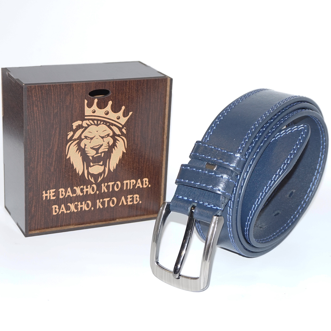 

Ремень мужской Remenn Lv115-135 синий, 115 см, Lv115-135