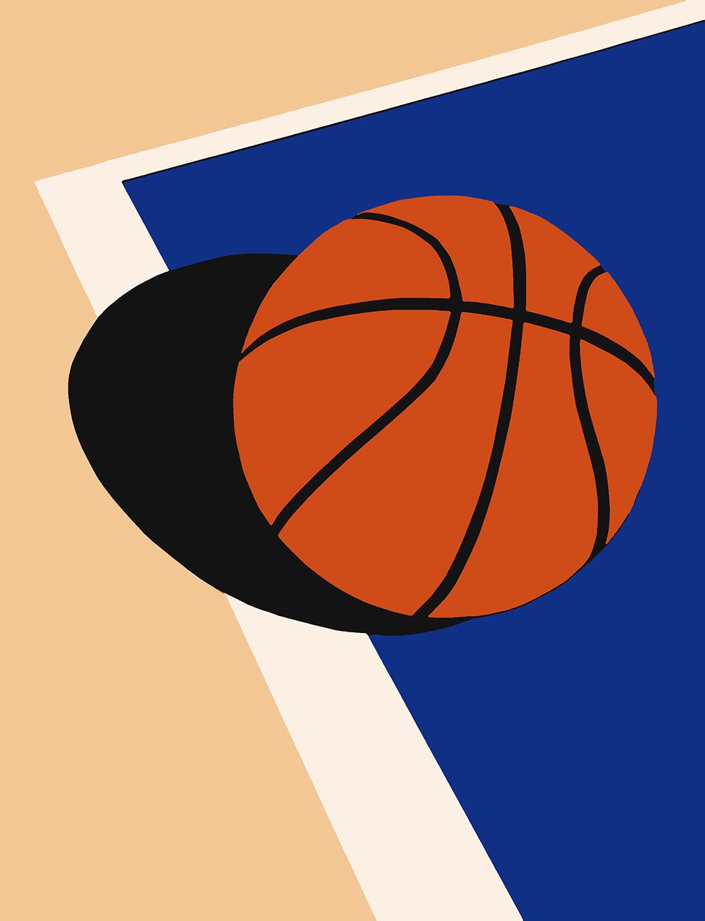 фото Картина по номерам красиво красим баскетбольный мяч арт, 60 х 70 см