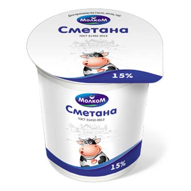 

Сметана Молком 15% бзмж 400 г