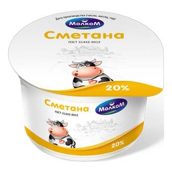 фото Сметана молком 20 % 200 г бзмж