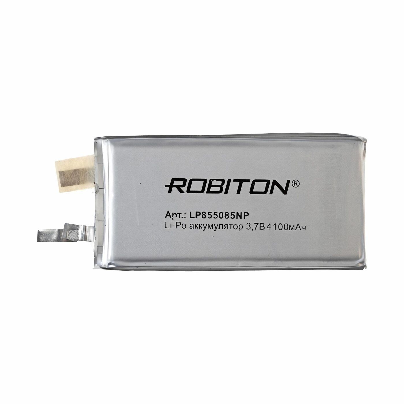 

Аккумулятор ROBITON LP855085UN, Li-Pol, 3.7 В, 4100 мАч, призма без защиты
