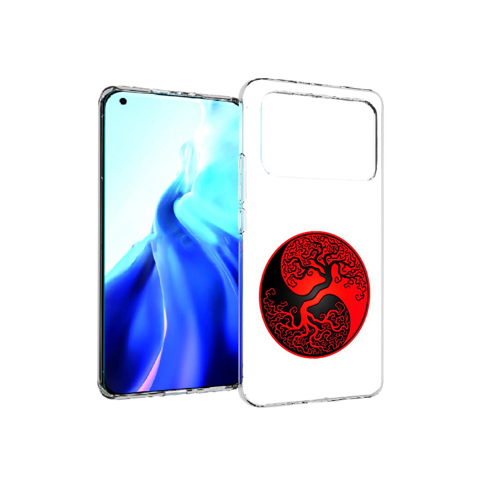 

Чехол MyPads Tocco для Xiaomi Mi 11 Ultra инь янь дерево (PT160500.261.379), Прозрачный, Tocco