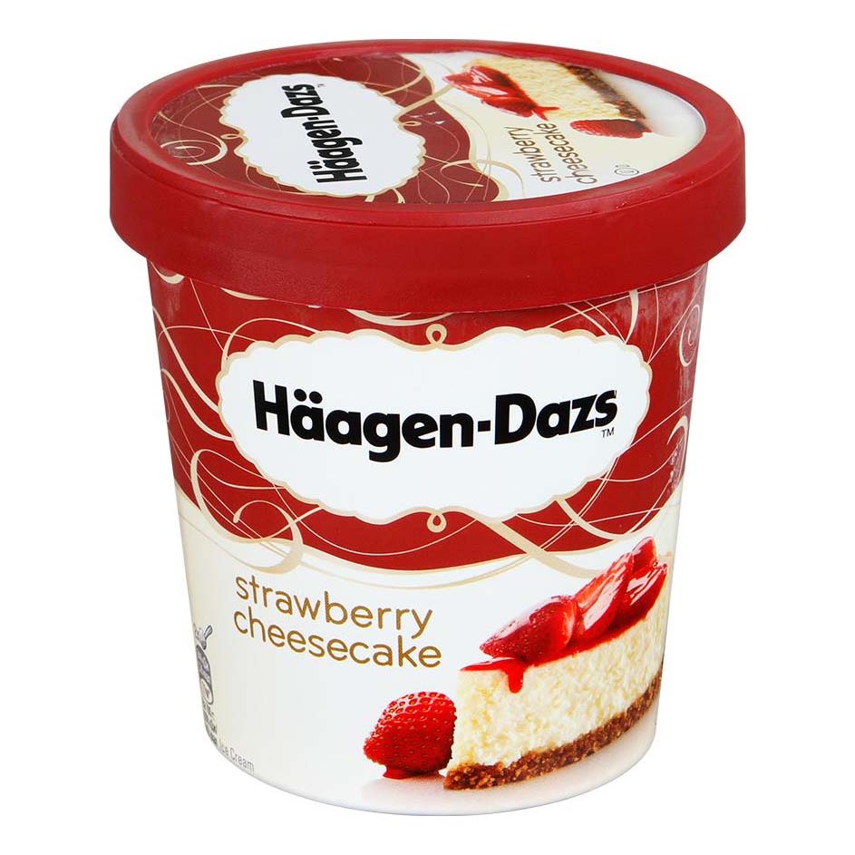 

Мороженое пломбир Haagen Dazs клубничный чизкейк 430 г бзмж
