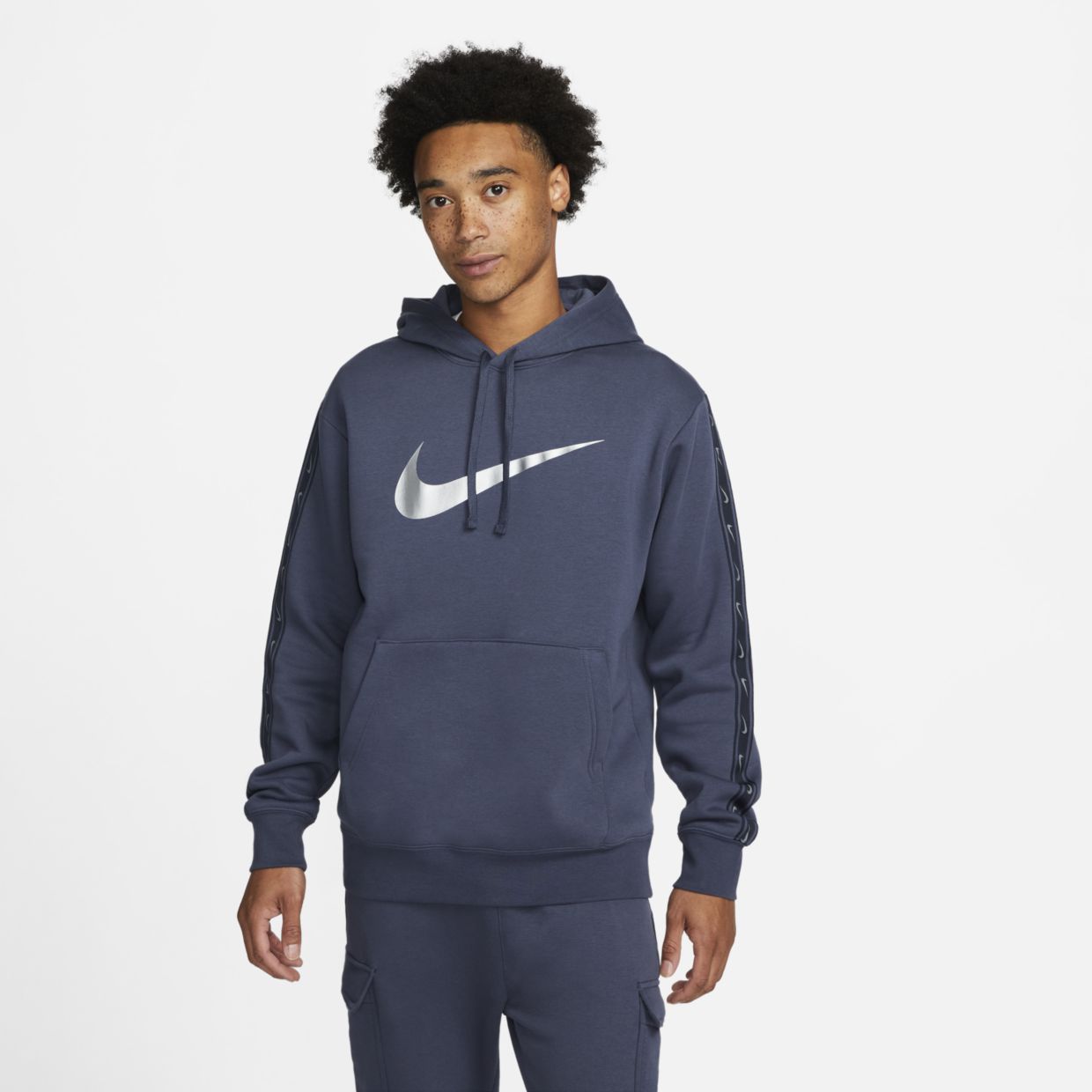 фото Худи мужское nike dx2028 синее m