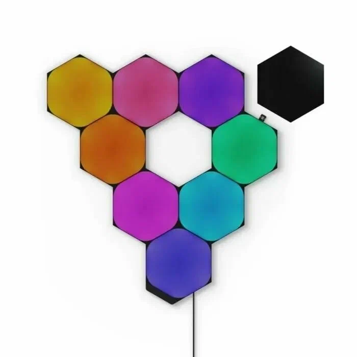 Стартовый набор Nanoleaf Shapes Hexagon Black 9 панелей черный (NL42-0102HX-9PK)