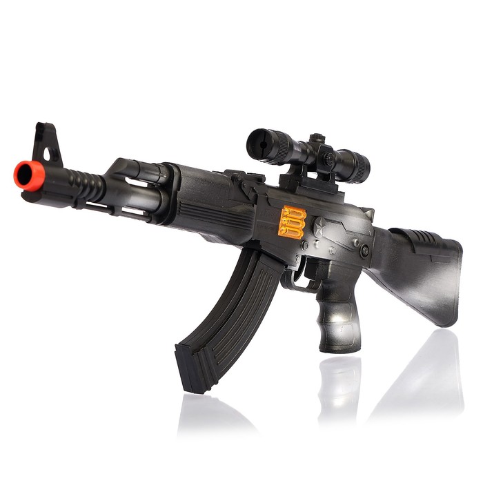 Автомат-трещотка игрушечный АК-47, цвета МИКС