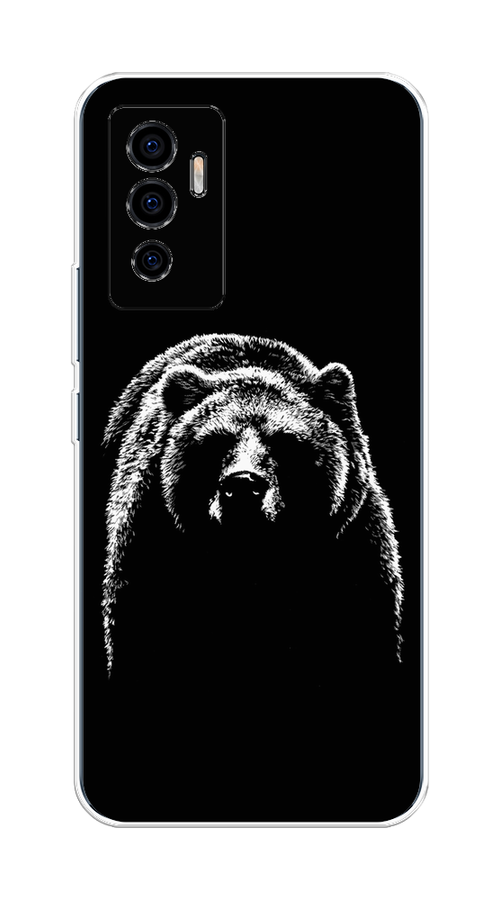 

Чехол на Vivo V23e/Y75 4G "Медведь в ночи", Белый;черный, 265950-1
