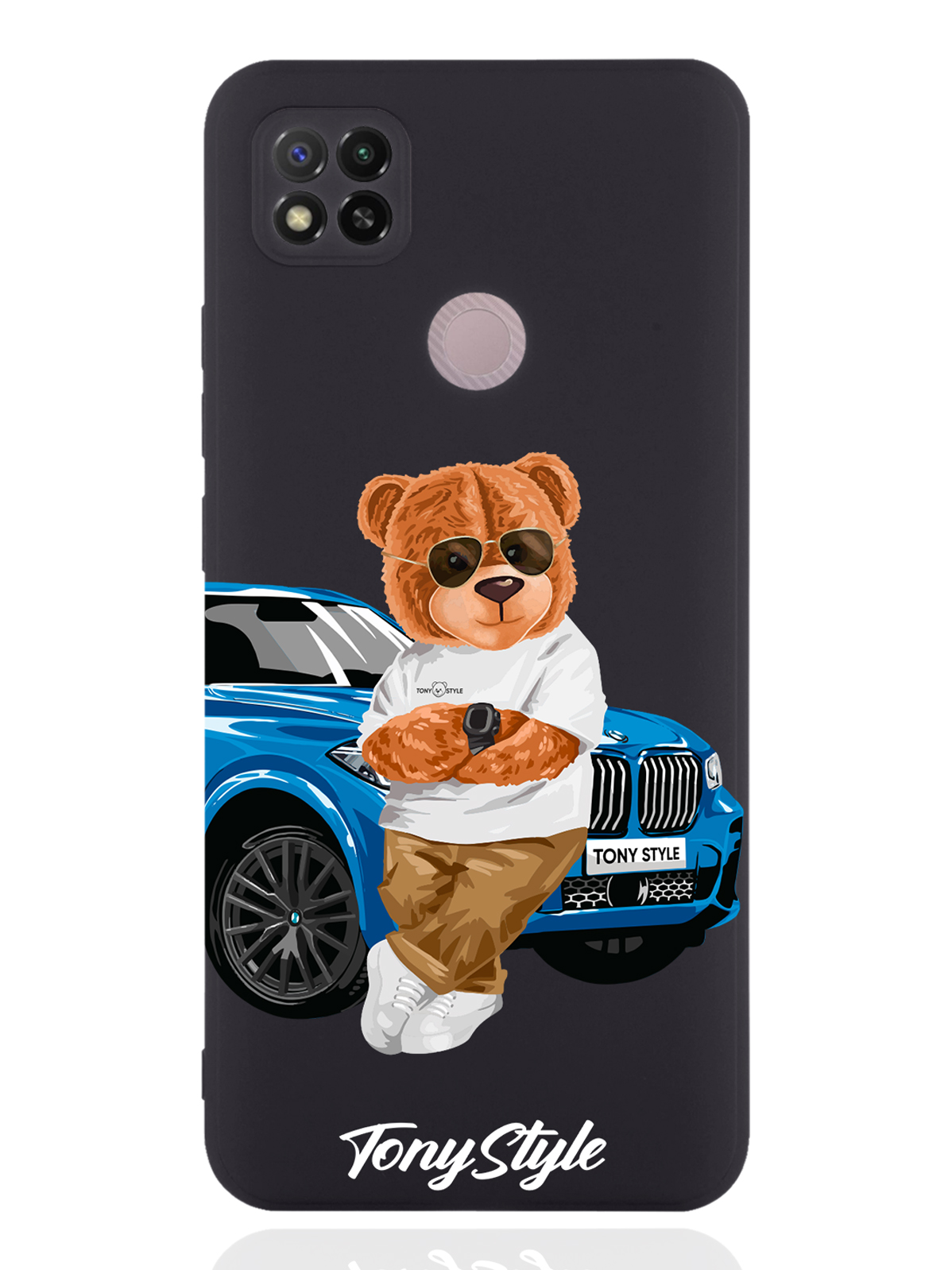 

Чехол Tony Style для Xiaomi Redmi 9C Tony Style с машиной черный, Голубой;коричневый;белый