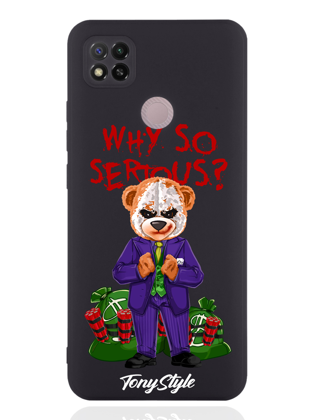 

Чехол Tony Style для Xiaomi Redmi 9C Tony Style Джокер Joker Why so serious черный, Разноцветный