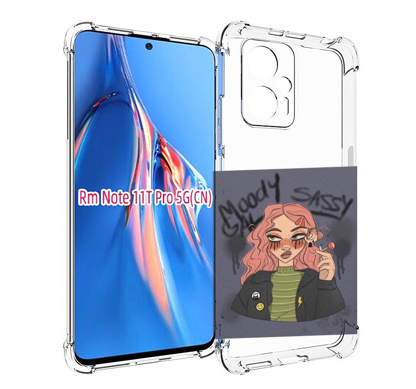 

Чехол MyPads дерзкое-настроение женский для Xiaomi Redmi Note 11T Pro / 11T Pro Plus / ..., Прозрачный, Tocco