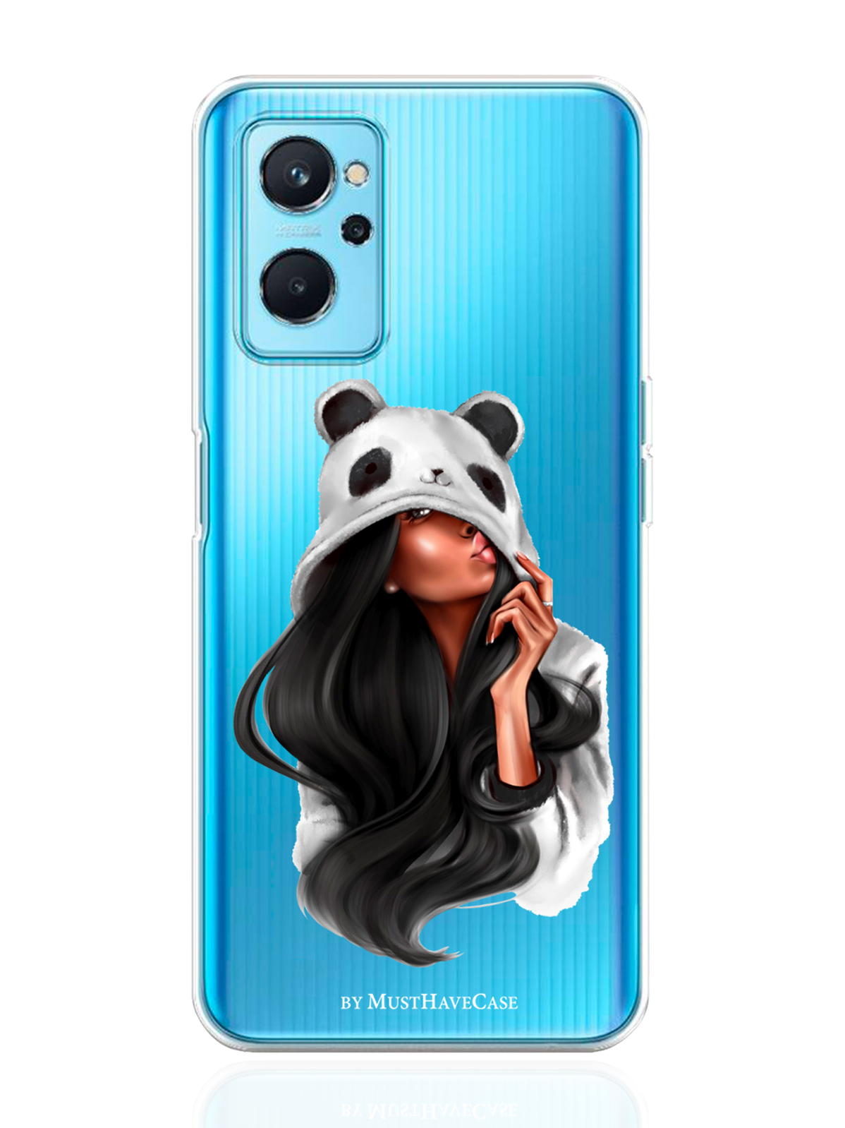 

Чехол MustHaveCase для realme 9i Panda Girl/ Панда прозрачный, Прозрачный;белый;черный
