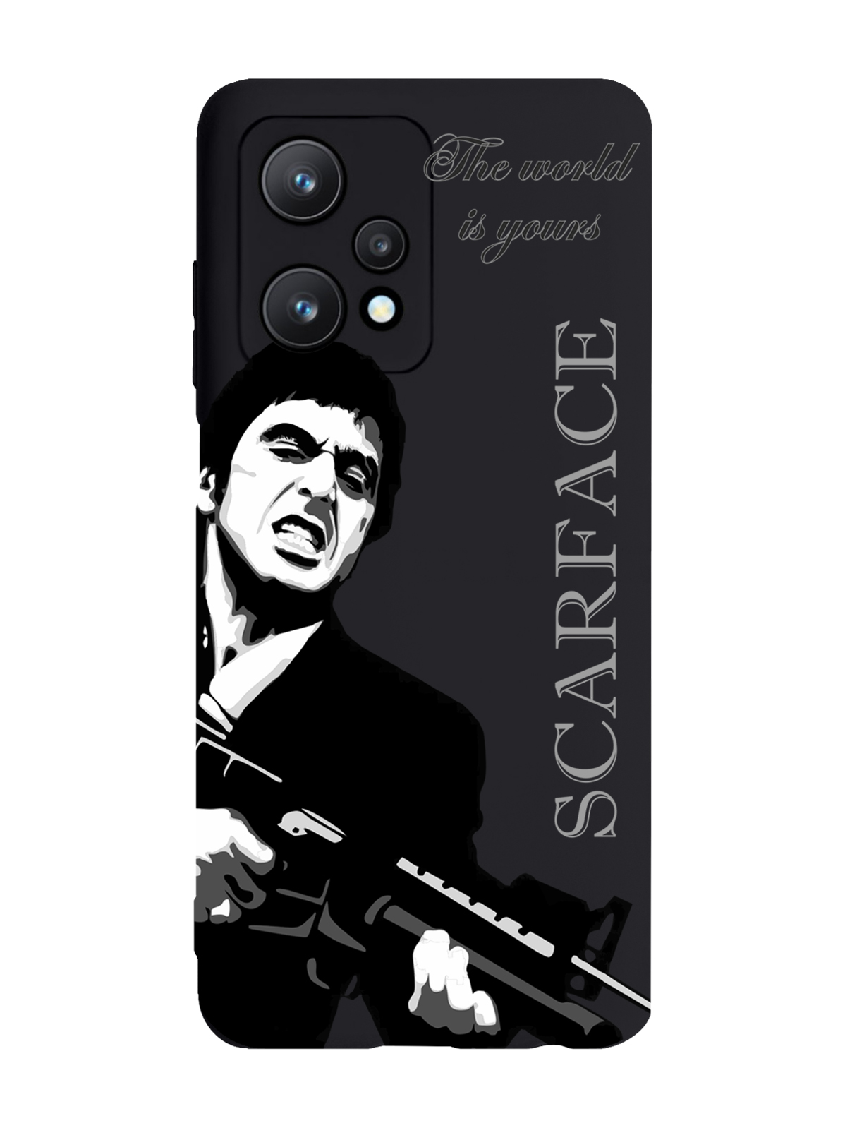 фото Чехол musthavecase для realme 9 pro 5g scarface tony montana лицо со шрамом черный