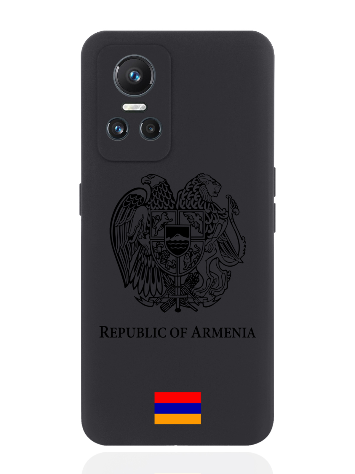 

Чехол SignumCase для realme GT Neo3 Черный лаковый Герб Армении черный