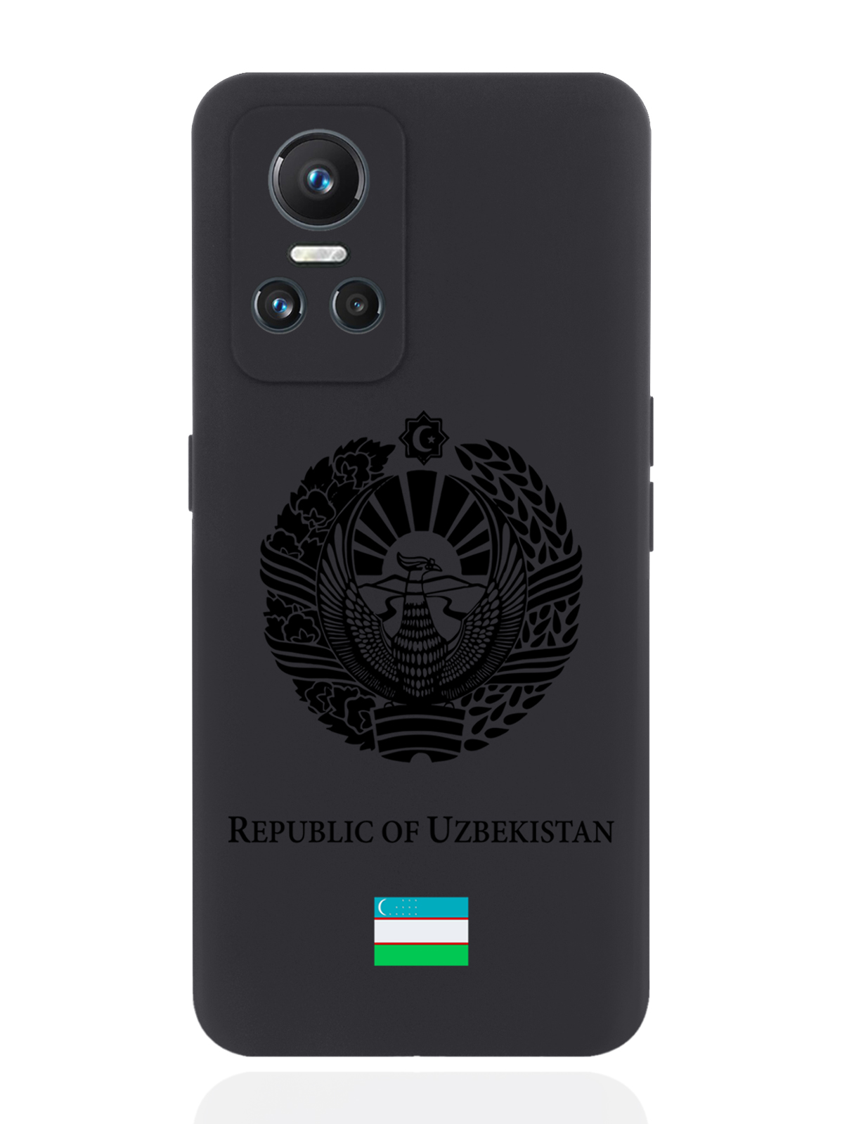 

Чехол SignumCase для realme GT Neo3 Черный лаковый Герб Узбекистана черный