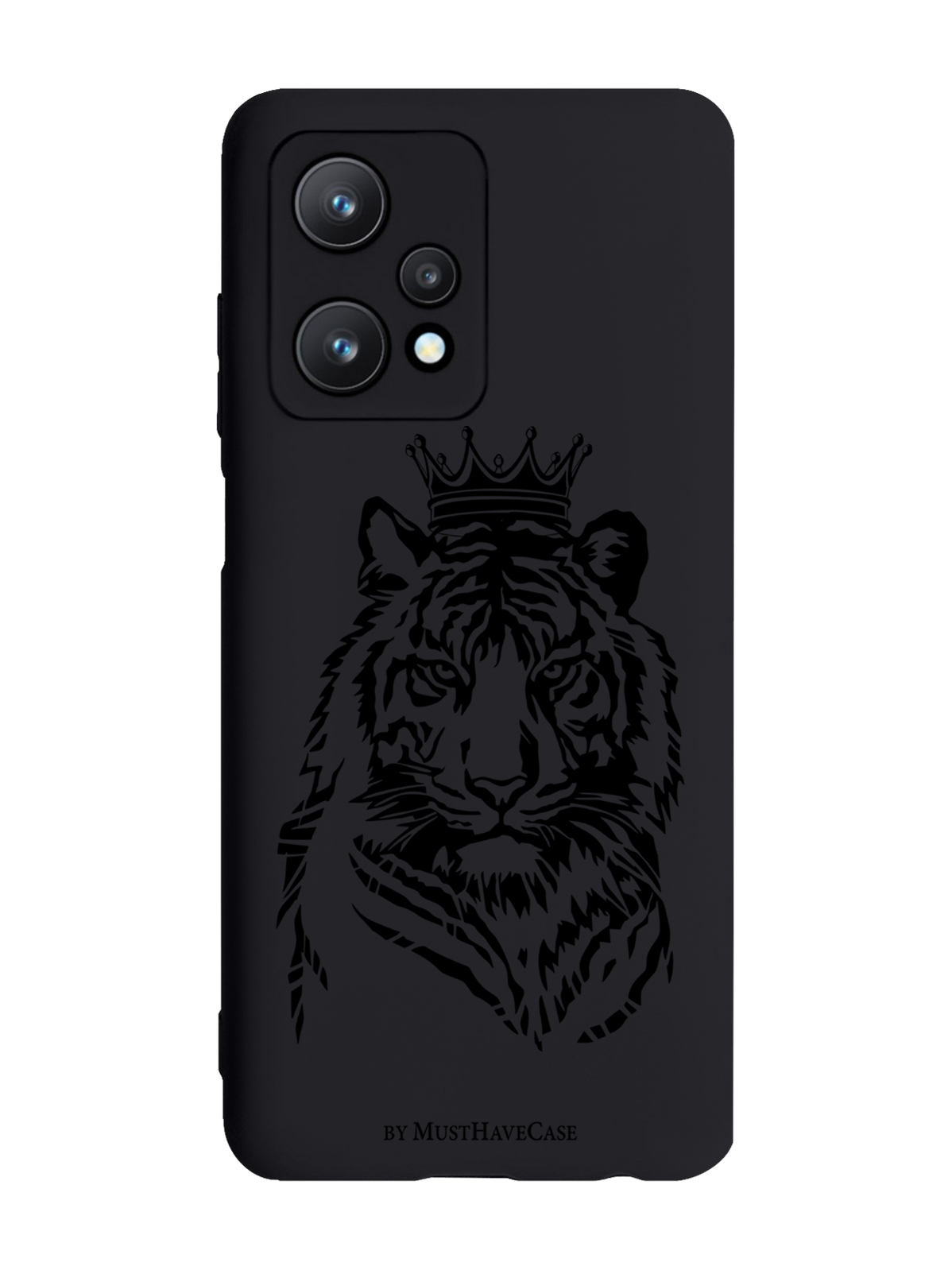 

Чехол MustHaveCase для realme 9 Pro 5G Тигр с Короной черный