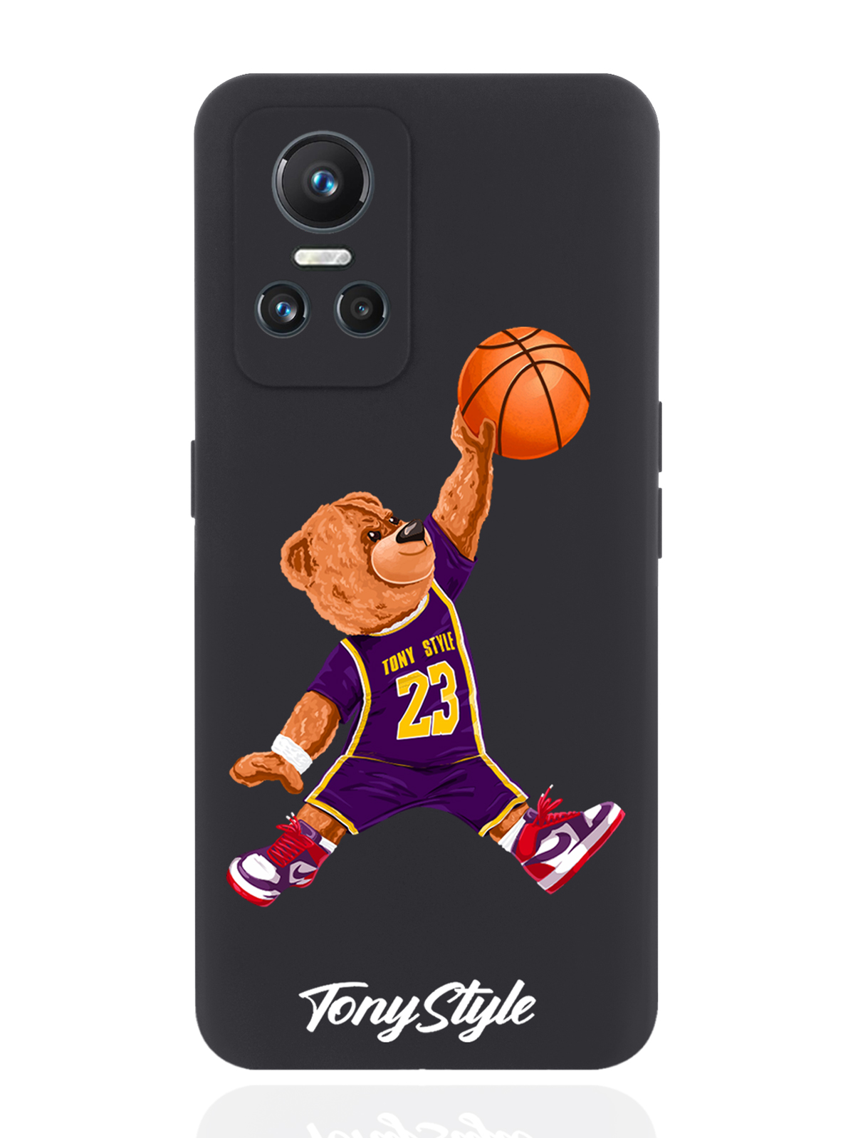 

Чехол Tony Style для realme GT Neo3 Tony Style баскетболист с мячом черный, Фиолетовый;коричневый;желтый;оранжевый