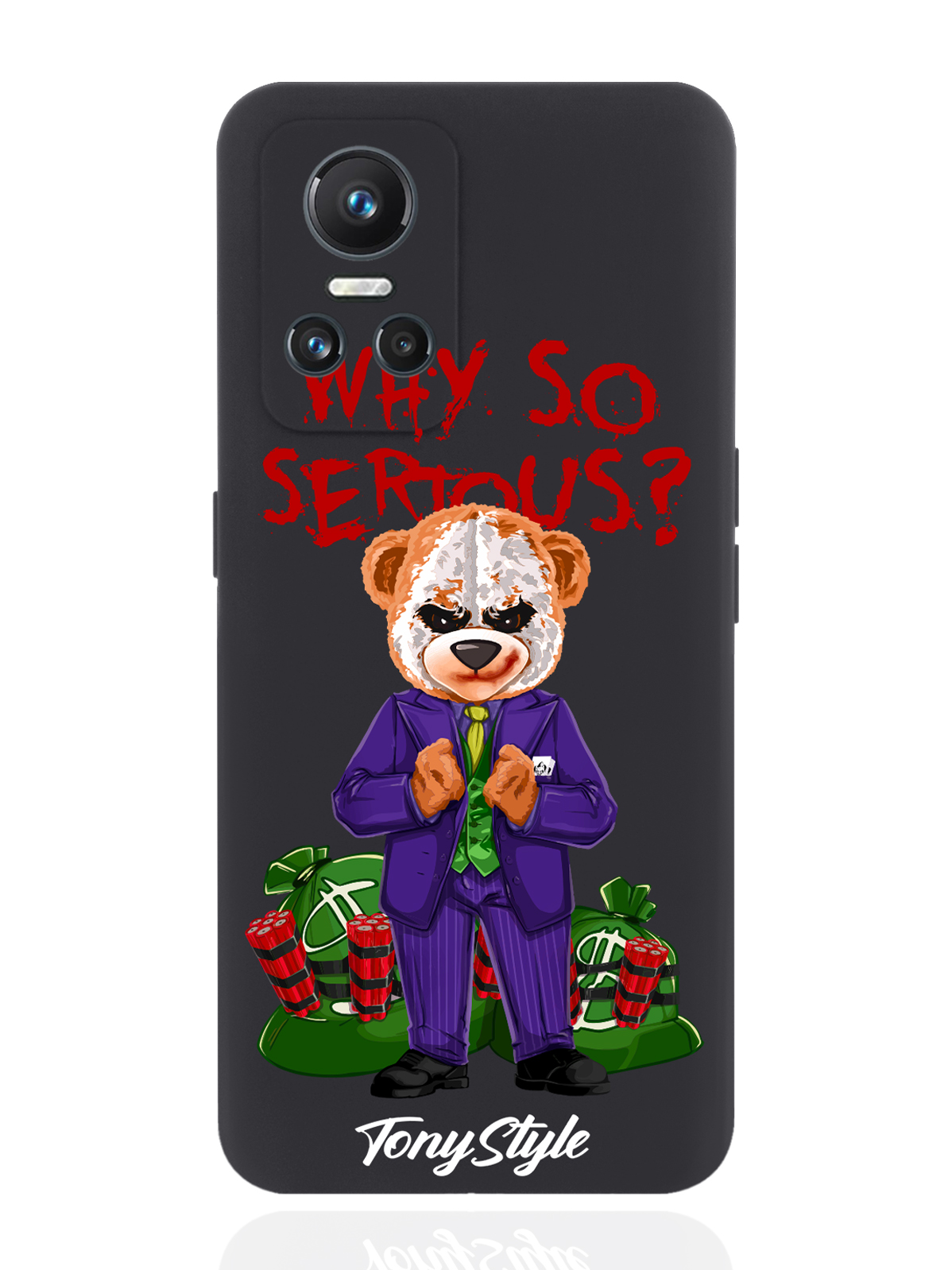 

Чехол Tony Style для realme GT Neo3 Tony Style Why so serious черный, Разноцветный