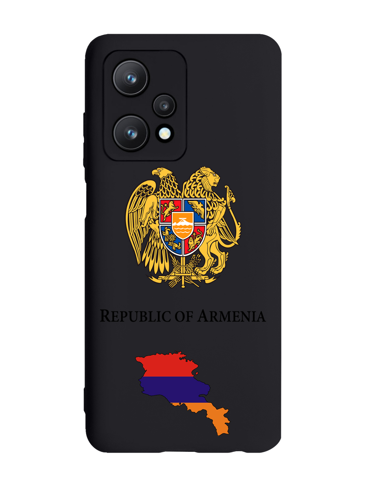 

Чехол SignumCase для realme 9 Pro 5G Герб Армении черный, Разноцветный