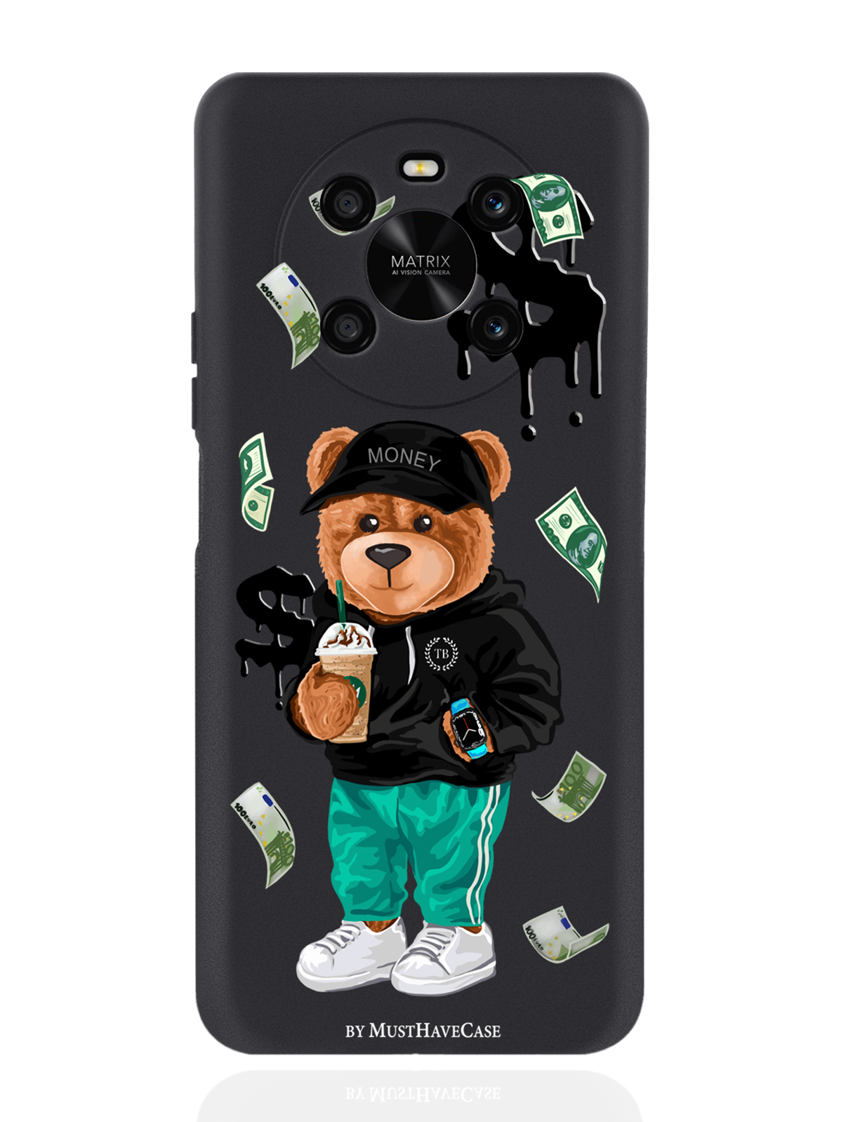 

Чехол MustHaveCase для Honor X9 Tony Bear/ Мишка Тони черный, Черный;зеленый;коричневый