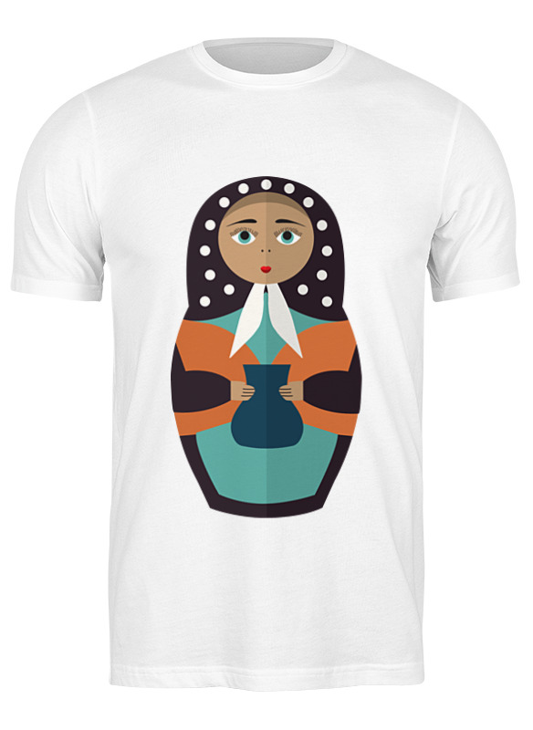 

Футболка мужская Printio Матрёшка белая 3XL, Белый, Матрёшка