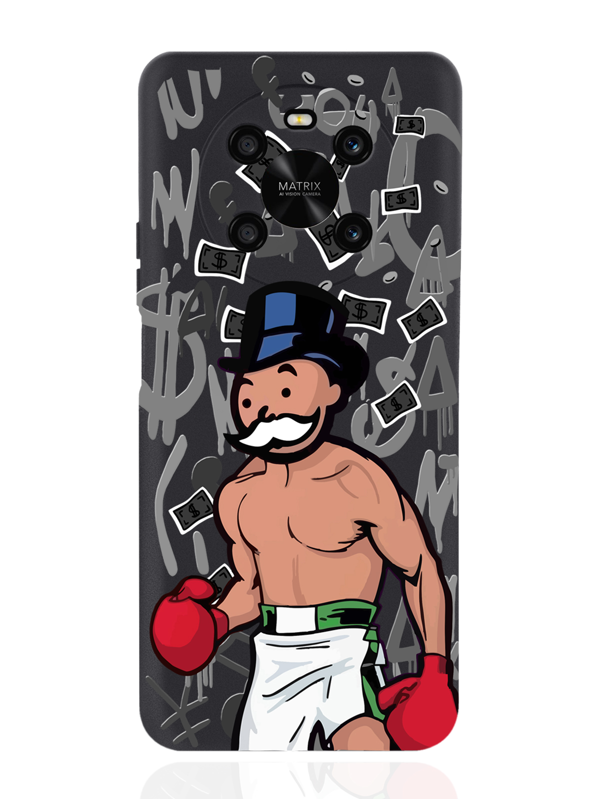 фото Чехол musthavecase для honor x9 monopoly boxing монополия боксер черный