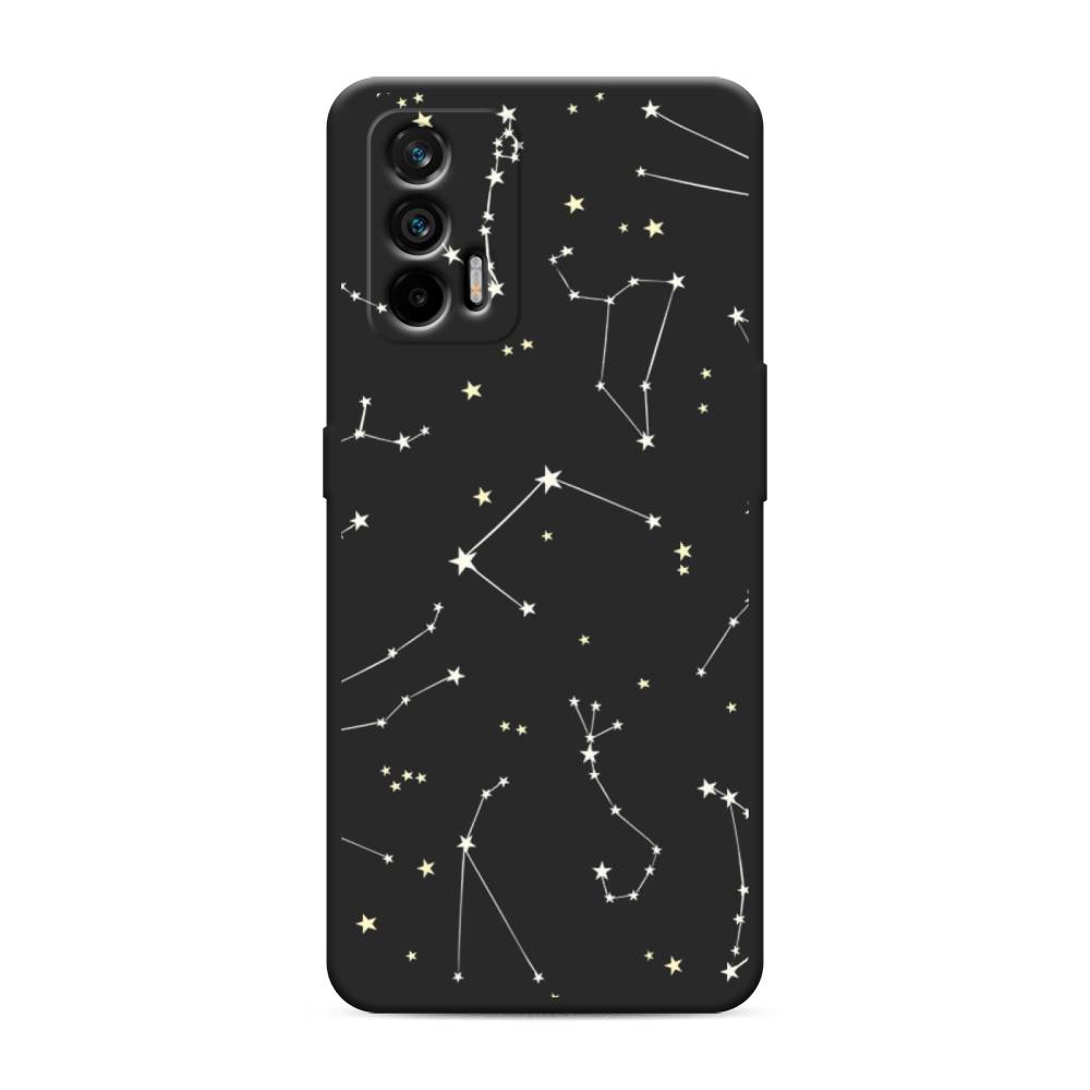 

Матовый силиконовый чехол "Созвездия" на Realme Q3 Pro, Разноцветный, 256552-1
