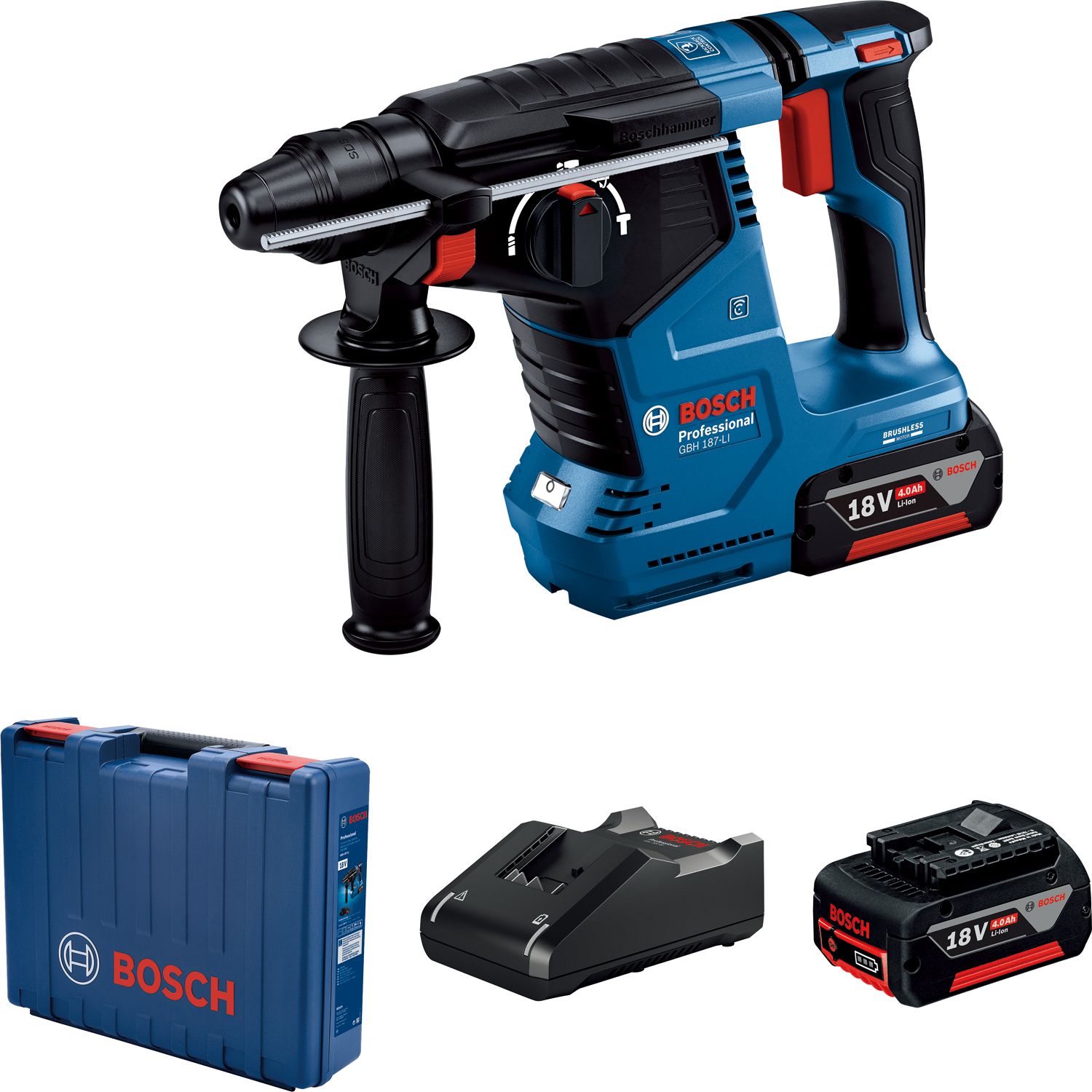 Перфоратор Bosch GBH 187-LI патр.:SDS-plus уд.:2.4Дж аккум.