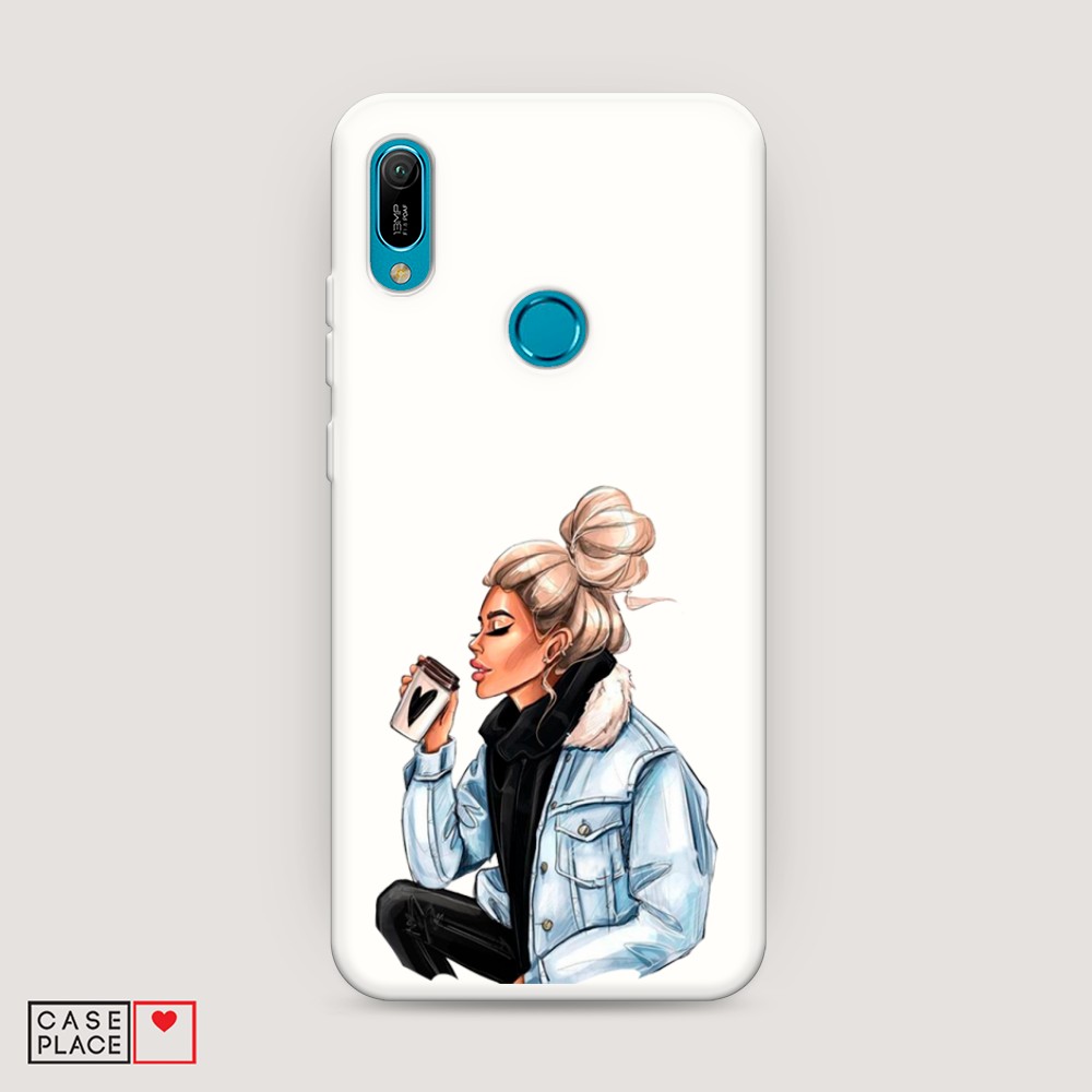 

Чехол Awog на Huawei Y6 2019 "Cute girl", Разноцветный, 68657-1