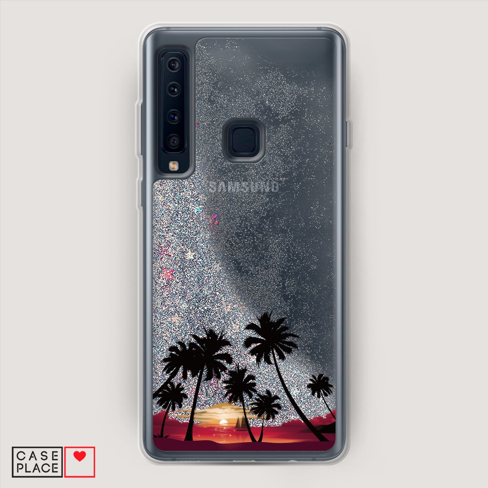 

Жидкий чехол с блестками "Звездный единорог" на Samsung Galaxy A91
