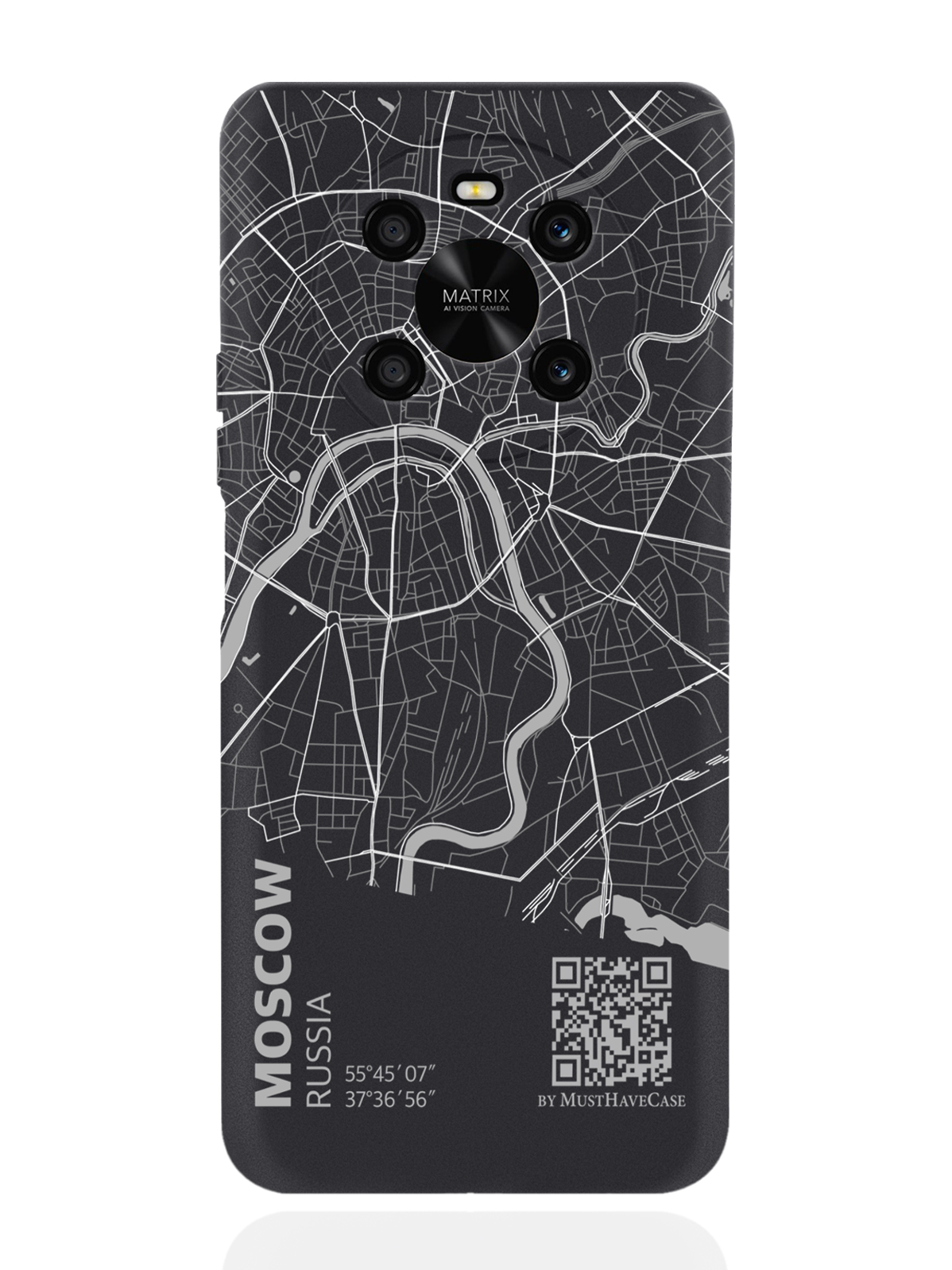 

Чехол MustHaveCase для Honor X9 Карта Москвы черный, Серый;черный