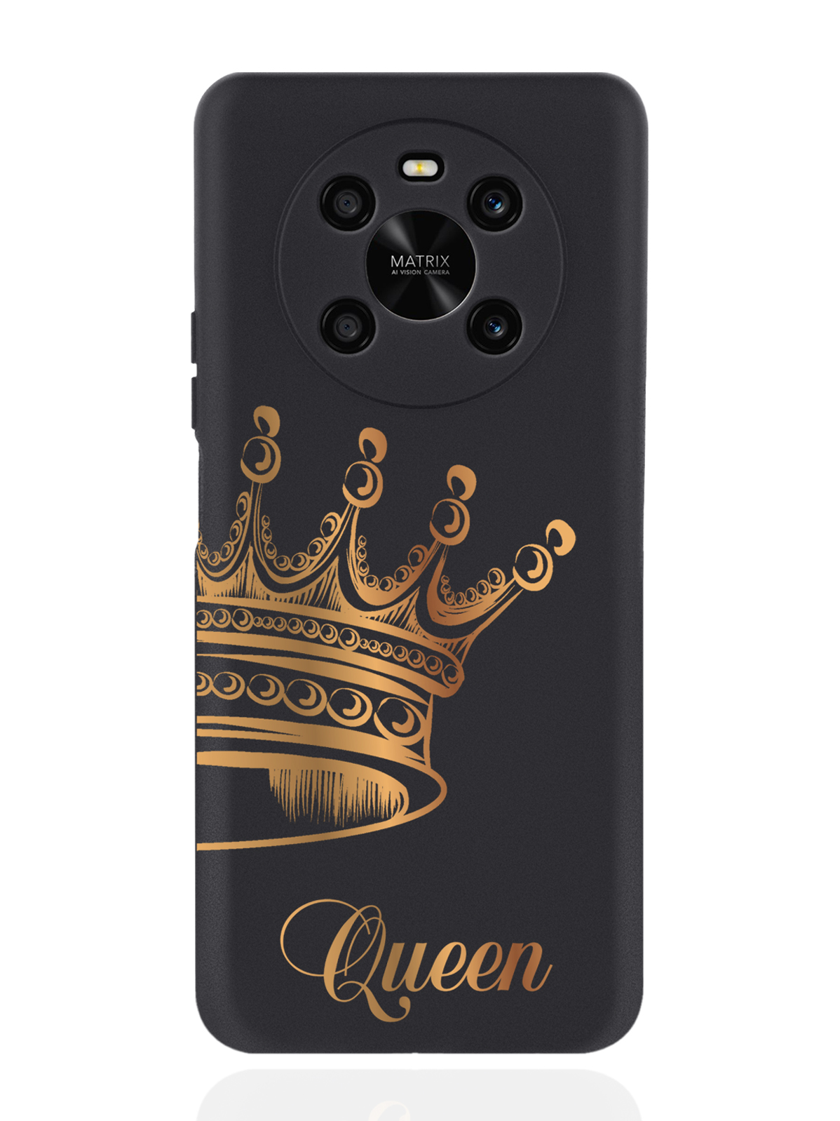 

Чехол MustHaveCase для Honor X9 Парный чехол корона Queen черный, Черный;золотистый