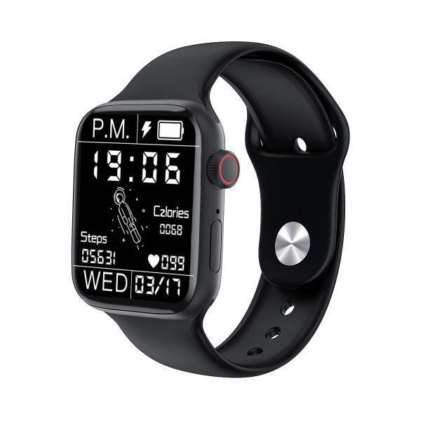 фото Умные смарт-часы smart watch mw17 plus с активным боковым колесиком и кнопкой (черный)