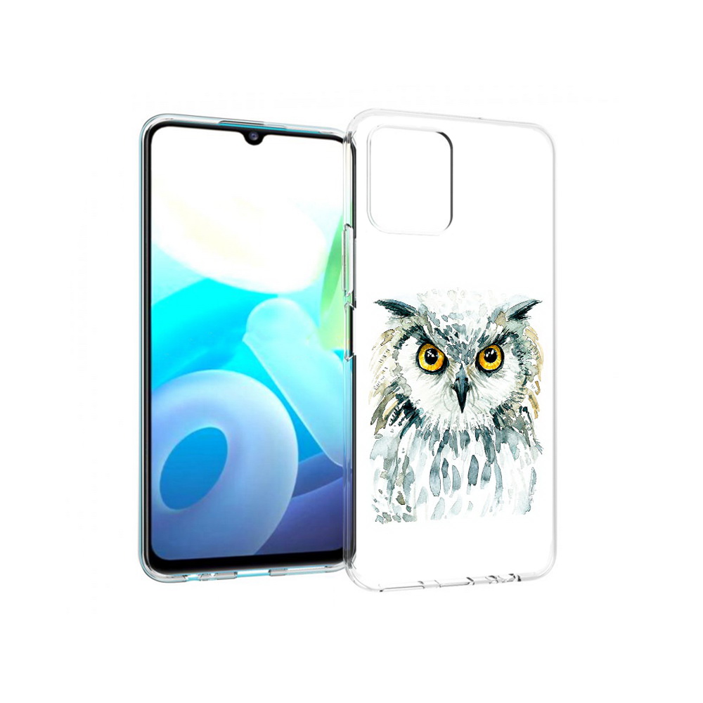 

Чехол MyPads Tocco для Vivo Y15s Серьезная сова (PT224456.390.156), Прозрачный, Tocco