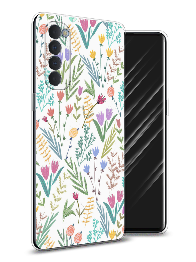 

Чехол Awog на Oppo Reno 4 Pro "Полевые цветы рисунок", Разноцветный, 258950-8