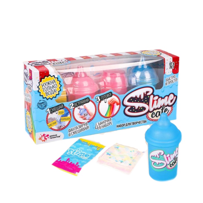 

Школа талантов Slime cafe, 4 баночки, Slime cafe, 4 баночки