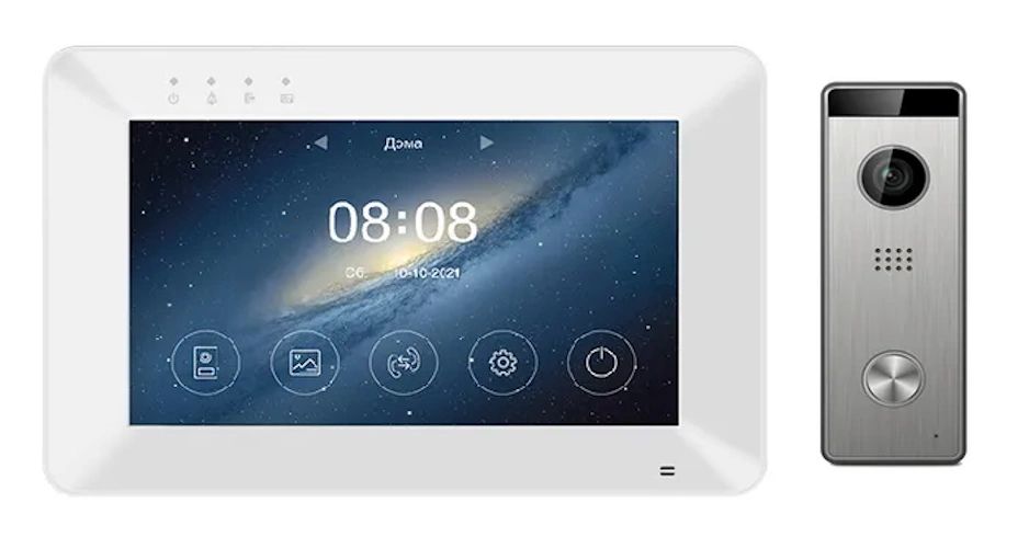 комплект видеодомофона tantos rocky hd и ipanel 2 hd белая Комплект видеодомофона Tantos Rocky HD и Triniti HD